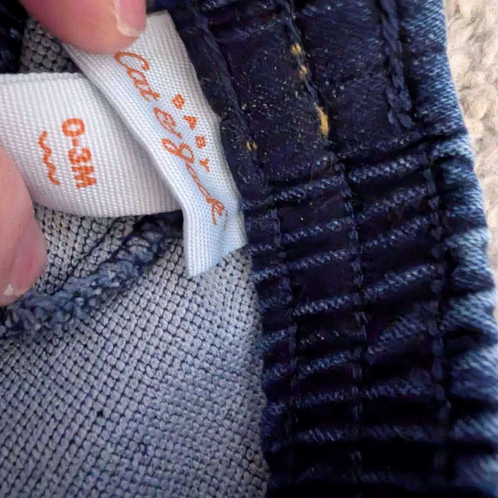 3 For $12 Kids Navy Blue Denim Pants - Picture 2 of 5